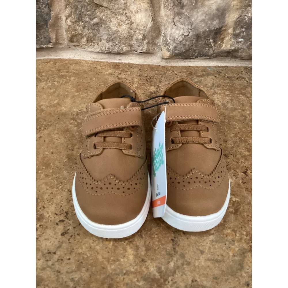 Wonder Nation Toddler Brown Oxford Sneaker Wingtip Brogue Shoes Size 8 New - Picture 2 of 6